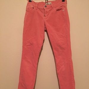 Salmon pink corduroy pants